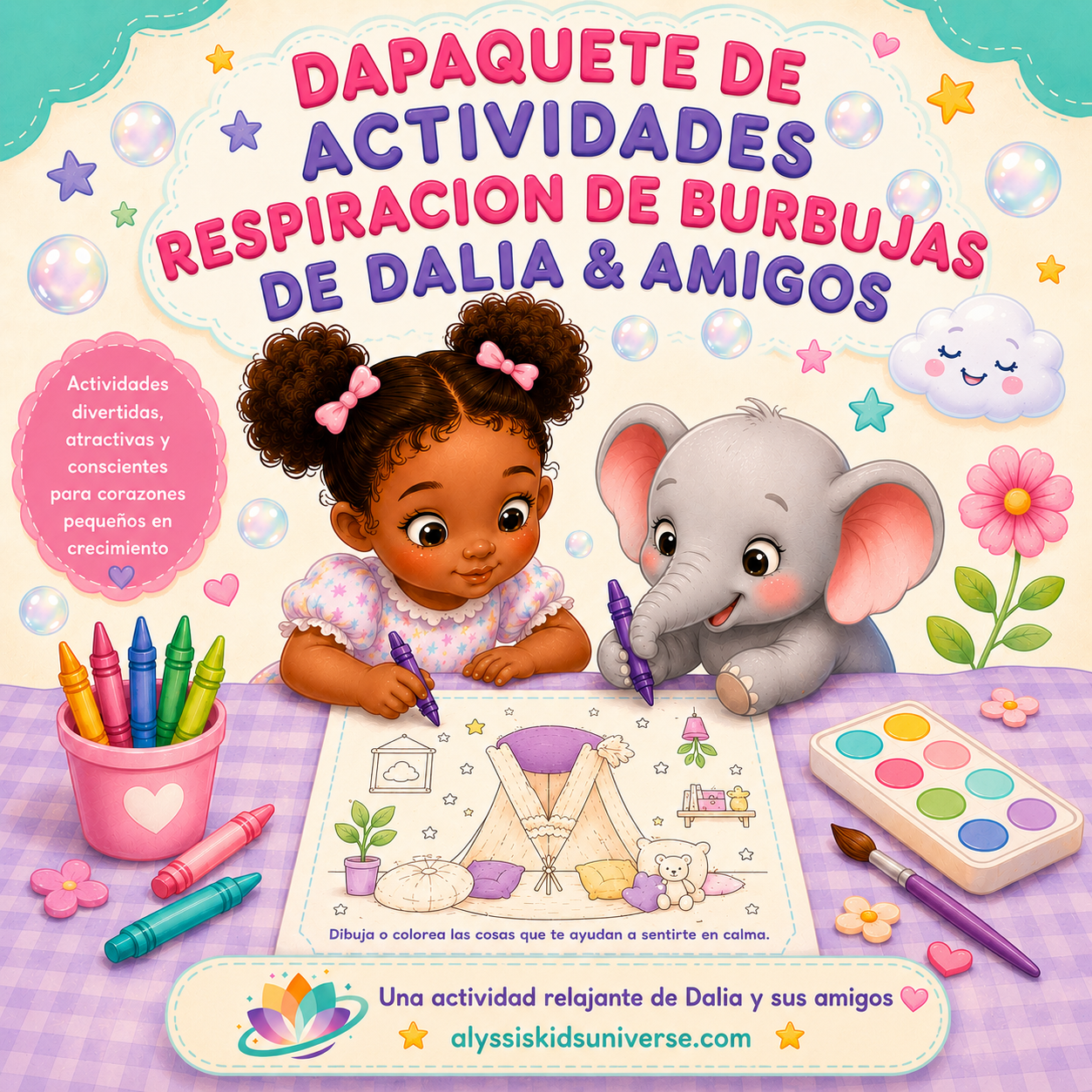 Bubble Breathing Activity Pack — Spanish (Digital)